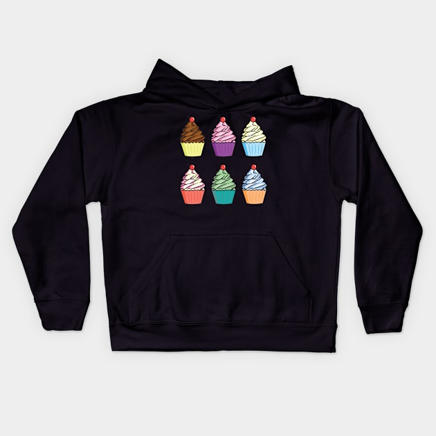 Cupcakes Kids Hoodie by Lauramazing